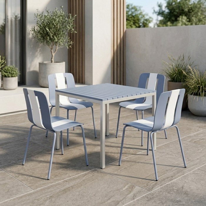 Sedia moderna da giardino in polipropilene, fiberglass e metallo - Sunny
