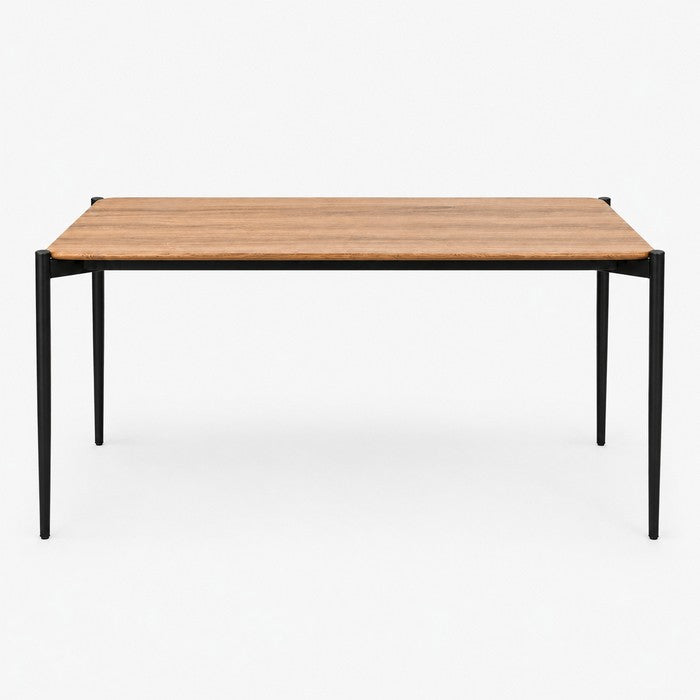 Set tavolo moderno con 4 sedie in metallo e MDF, sedute in tessuto - Emily