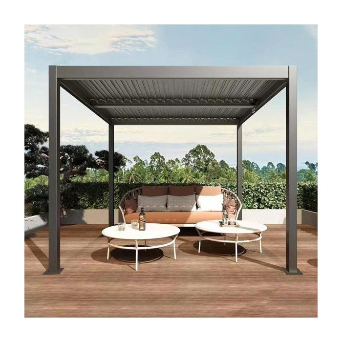 Pergola da giardino bioclimatica in alluminio 3x6 mt - Atena