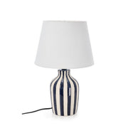 Lampada da tavolo in ceramica decorata a righe 39 cm - Falyn