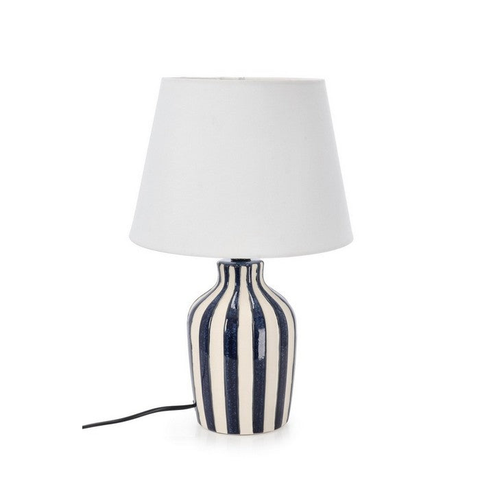 Lampada da tavolo in ceramica decorata a righe 39 cm - Falyn