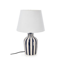 Lampada da tavolo in ceramica decorata a righe 39 cm - Falyn