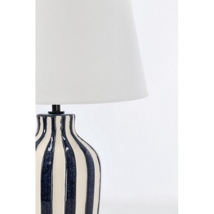 Lampada da tavolo in ceramica decorata a righe 39 cm - Falyn