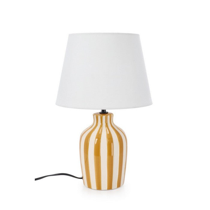 Lampada da tavolo in ceramica decorata a righe 39 cm - Falyn
