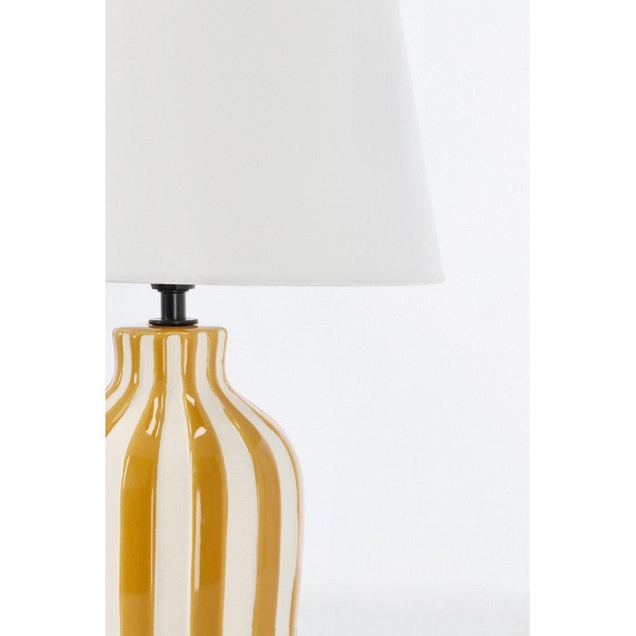 Lampada da tavolo in ceramica decorata a righe 39 cm - Falyn