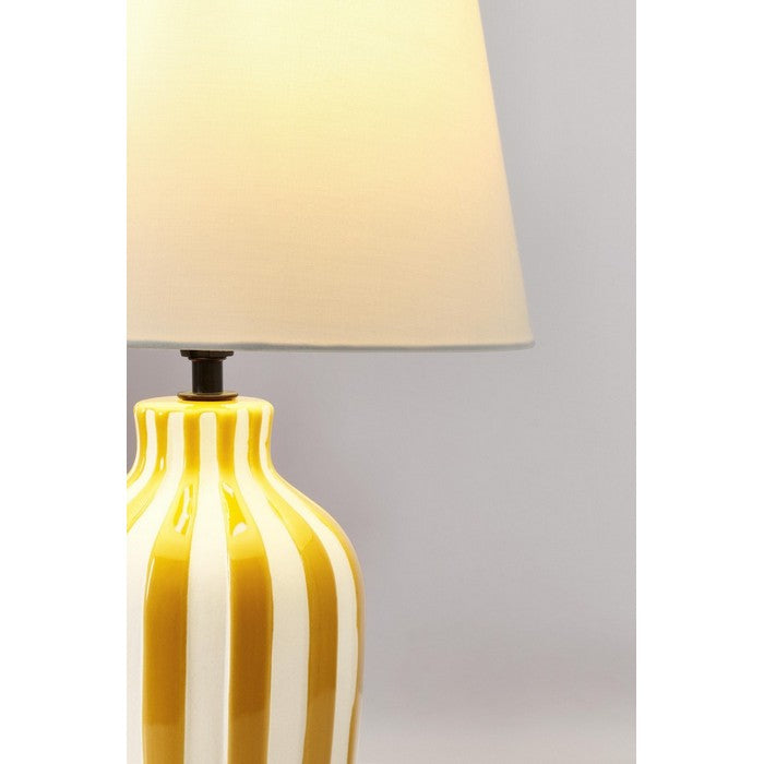 Lampada da tavolo in ceramica decorata a righe 39 cm - Falyn