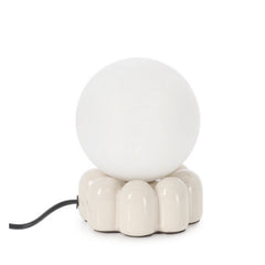 Lampada sferica da tavolo con base in ceramica 16 cm - Glym