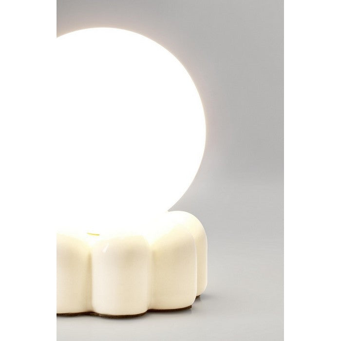 Lampada sferica da tavolo con base in ceramica 16 cm - Glym