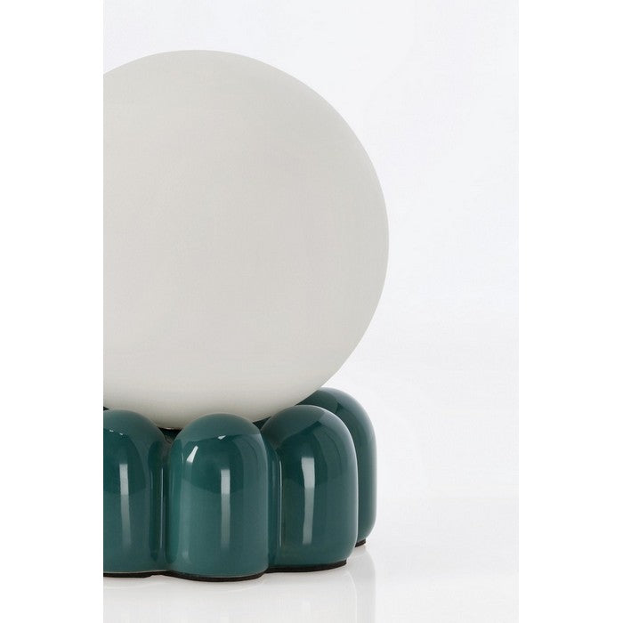 Lampada sferica da tavolo con base in ceramica 16 cm - Glym