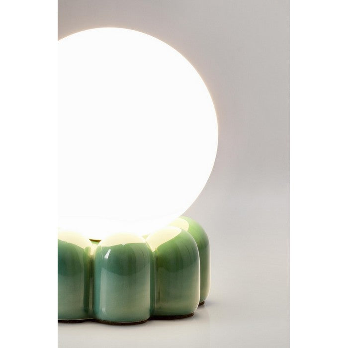 Lampada sferica da tavolo con base in ceramica 16 cm - Glym