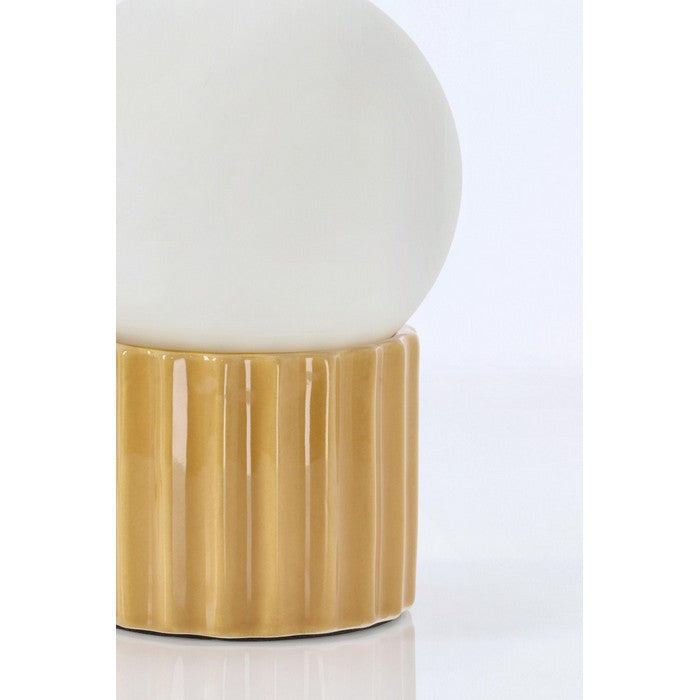 Lampada sferica da tavolo con base in ceramica 18 cm - Yldis