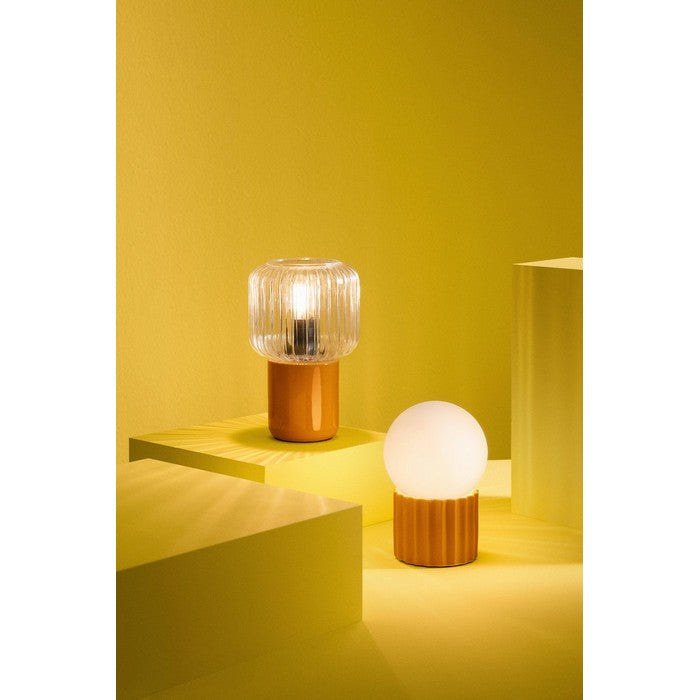 Lampada sferica da tavolo con base in ceramica 18 cm - Yldis