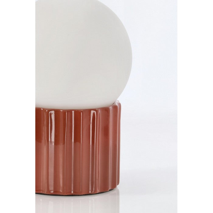 Lampada sferica da tavolo con base in ceramica 18 cm - Yldis