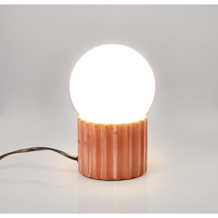 Lampada sferica da tavolo con base in ceramica 18 cm - Yldis