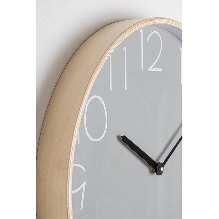 Orologio da parete moderno con bordo in legno 41 cm - Lorens