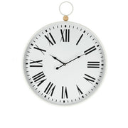 Orologio da parete moderno in acciaio bianco 60 cm - Mathys