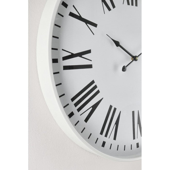 Orologio da parete moderno in acciaio bianco 60 cm - Mathys