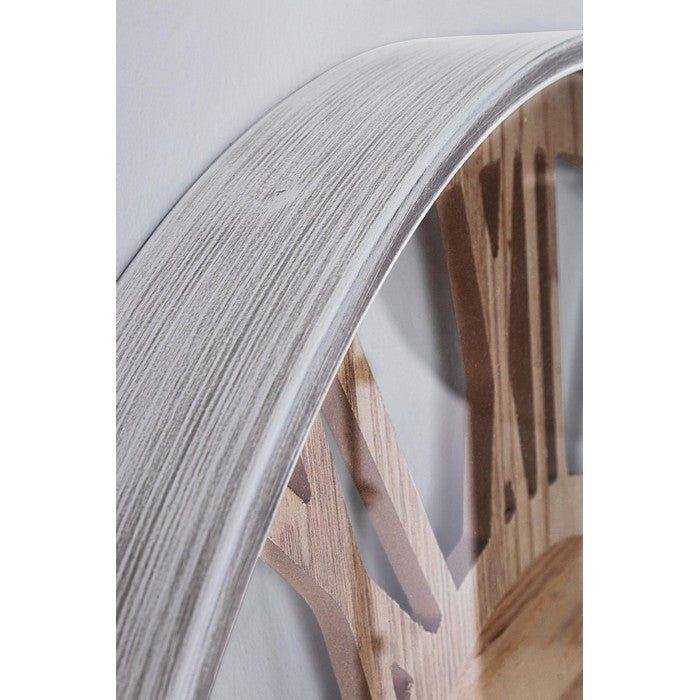 Orologio da parete contemporaneo in legno e acciaio 60 cm - Ticking