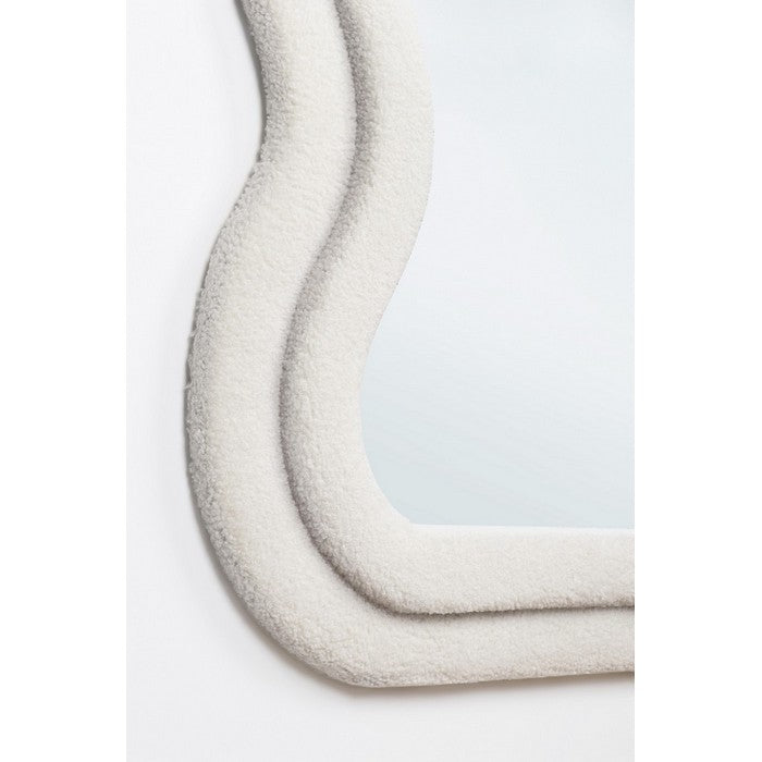 Specchio da parete con cornice bouclè 70x170 cm - Kyrel