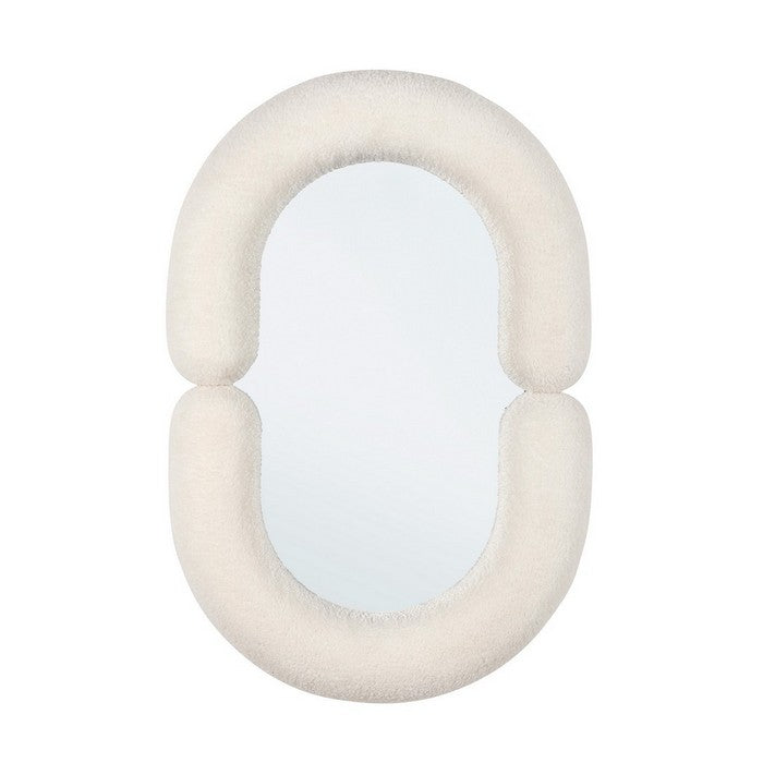 Specchio da parete con cornice bouclè 50x75 cm - Kyrel