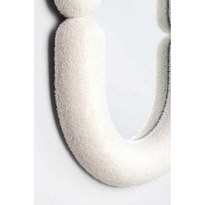 Specchio da parete con cornice bouclè 50x75 cm - Kyrel