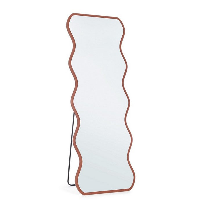 Specchio da pavimento con supporto e cornice irregolare 60x160 cm - Thalen