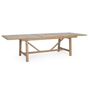 Tavolo rettangolare in alluminio allungabile, effetto legno con mattonelle 212-285x106 cm - Kalimera
