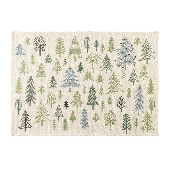 Tovaglietta natalizia con pini 48x33 cm - Greenwood