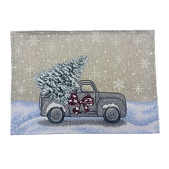 Tovaglietta natalizia con automobile 48x33 cm - Motor