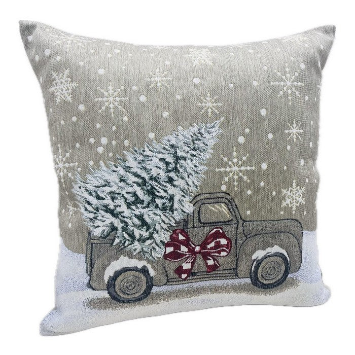 Fodera natalizia per cuscino con automobile 45x45 cm - Motor