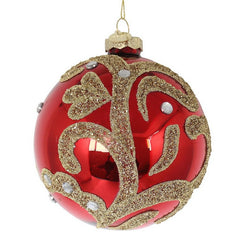Palla di Natale con glitter e gemme - Glamour