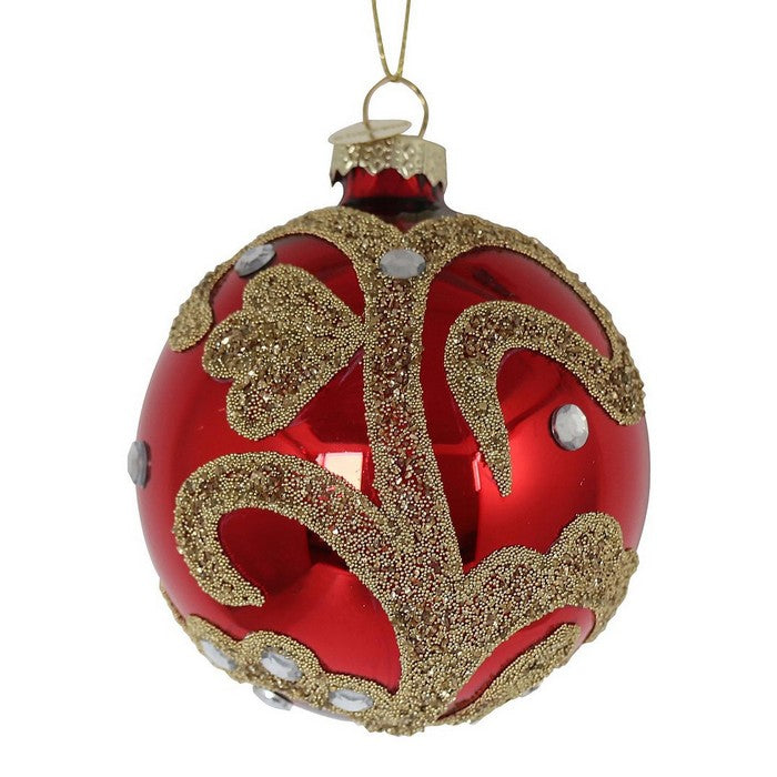 Palla di Natale con glitter e gemme - Glamour