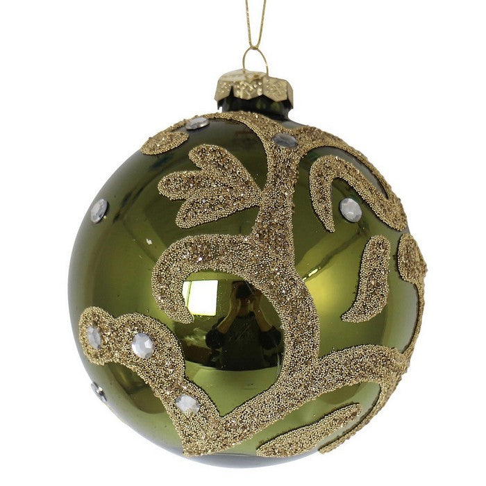 Palla di Natale con glitter e gemme - Glamour
