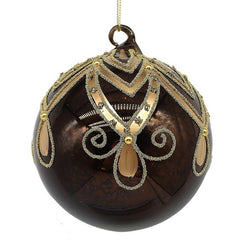 Palla di Natale con glitter oro - Melody