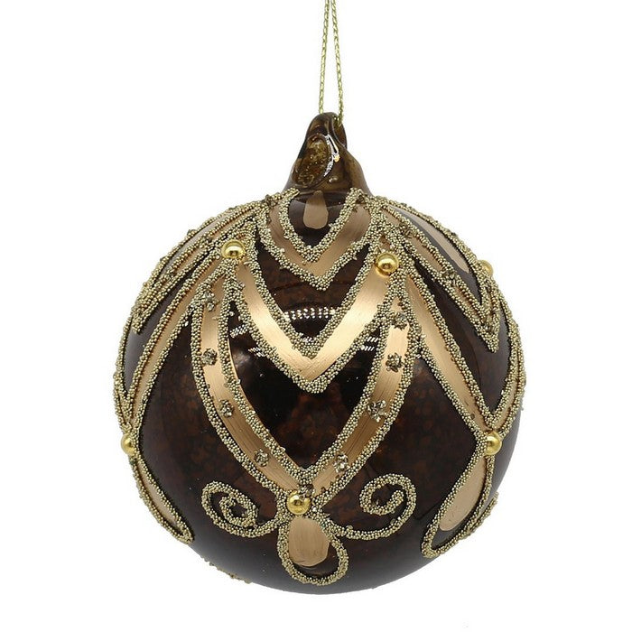 Palla di Natale con glitter oro - Melody