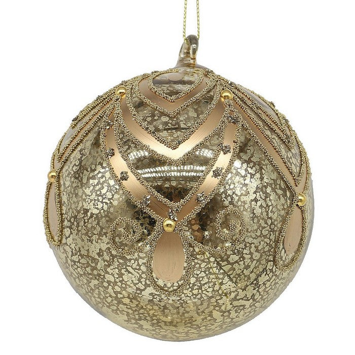 Palla di Natale con glitter oro - Melody