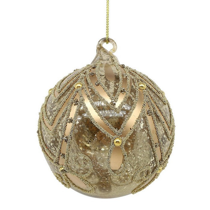 Palla di Natale con glitter oro - Melody