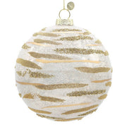 Palla di Natale in vetro con glitter oro - Streaks