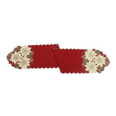 Runner rosso per decorazione natalizia 35x183 cm - Smith
