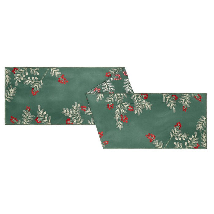 Runner verde per decorazione natalizia 35x183 cm - Williams