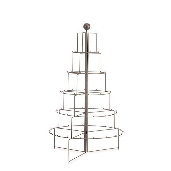 Espositore Natalizio 5 piani a forma di pino nero 110 cm - Fresh