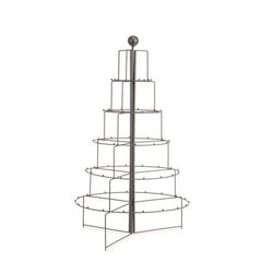 Espositore Natalizio 5 piani a forma di pino nero 110 cm - Fresh