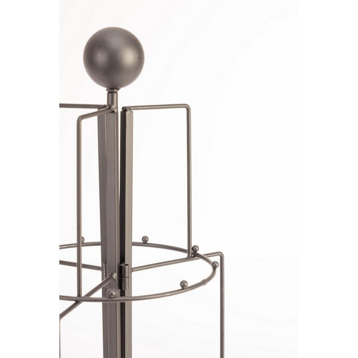 Espositore Natalizio 5 piani a forma di pino nero 110 cm - Fresh
