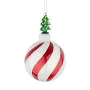 Palla di Natale in vetro con pino - Festivity
