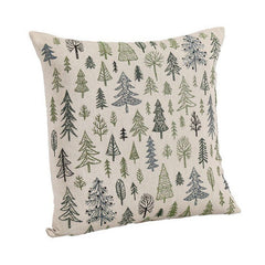 Fodera natalizia per cuscino con pini 45x45 cm - Greenwood
