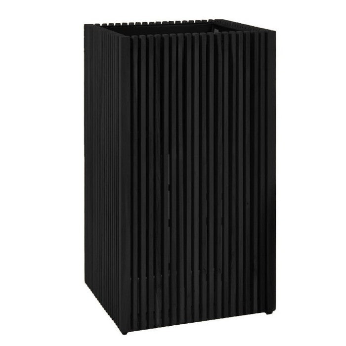 Fioriera quadrata alta a listelli in legno - Lisa