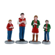 Famiglia che canta  per villaggio natalizio
