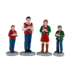 Famiglia che canta  per villaggio natalizio