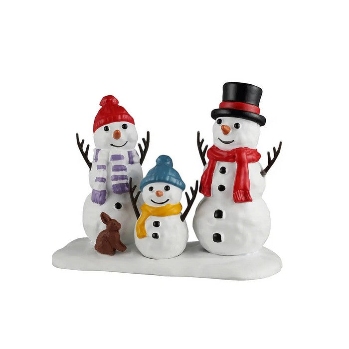 Famiglia di pupazzi di neve  per villaggio natalizio