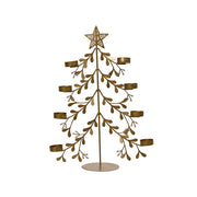 Porta candele 8 fuochi in ferro a forma di albero di natale 44 cm